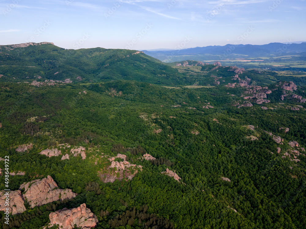 Obraz premium Aerial view of Belogradchik Rocks, Bulgaria
