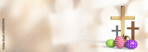 Photography Abstract christian cross in church on clean background and bokeh.