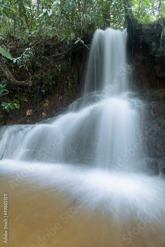 Crystal waterfall in Chapada dos Veadeiros in Alto Paraiso de Goias.