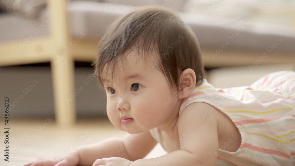 リビングを這いずる赤ちゃん リビングを這いずる赤ちゃん