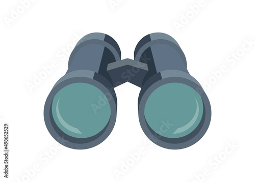 Binocular in perspective view. Simple flat illustration.