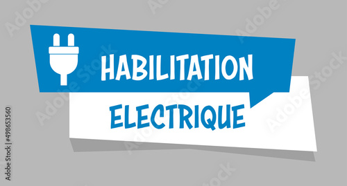 Logo habilitation électrique.