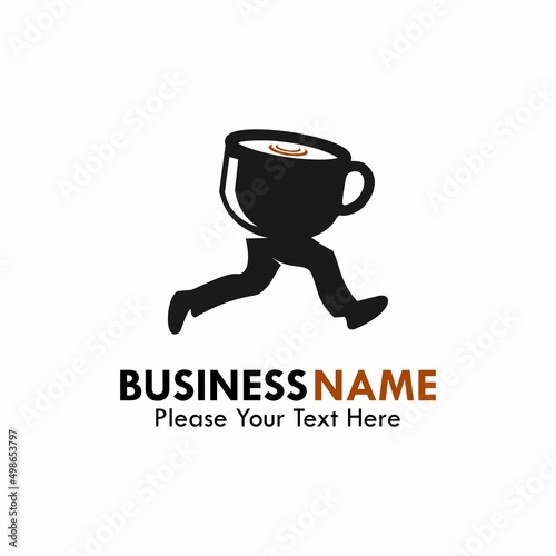 This is coffee shop logo template illustration. suitable for cafe, restaurant etc