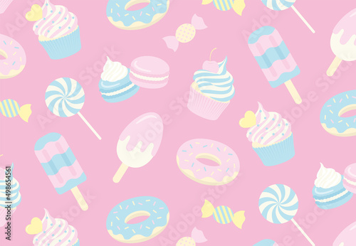 seamless pattern with sweets for banners, cards, flyers, social media wallpapers, etc.