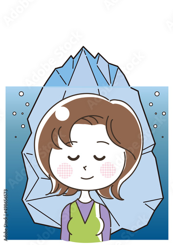 氷山の一角・深層心理をイメージする女性