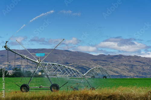 Large scale irrigation system on a dairy farm, New Zealand.