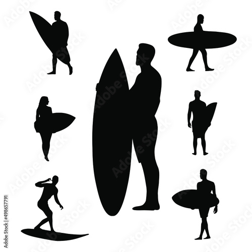 surf silhouette man woman surfing sports