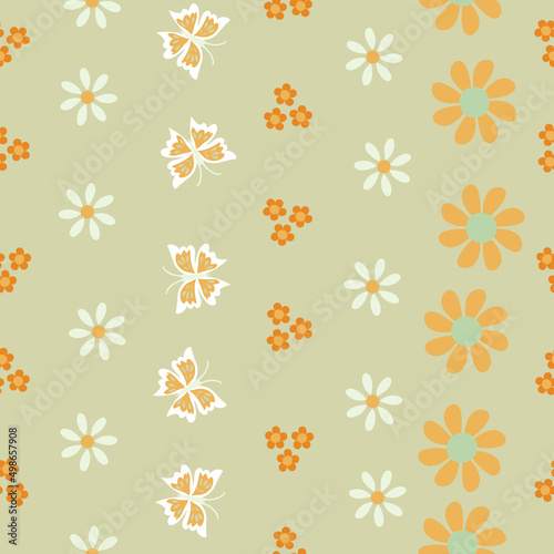 Spring striped seamless vector pattern © Molly's Motifs