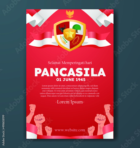 selamat hari pancasila means happy pancasila day social media post greeting poster photo