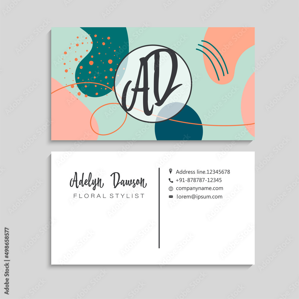 Obraz premium Vector abstract creative business cards (set template)