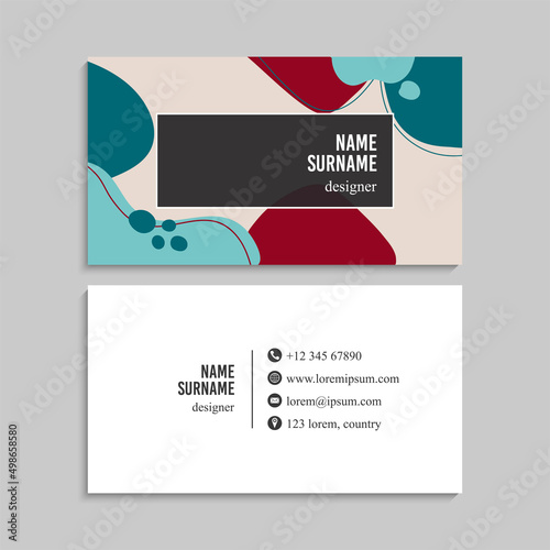 Vector abstract creative business cards (set template)