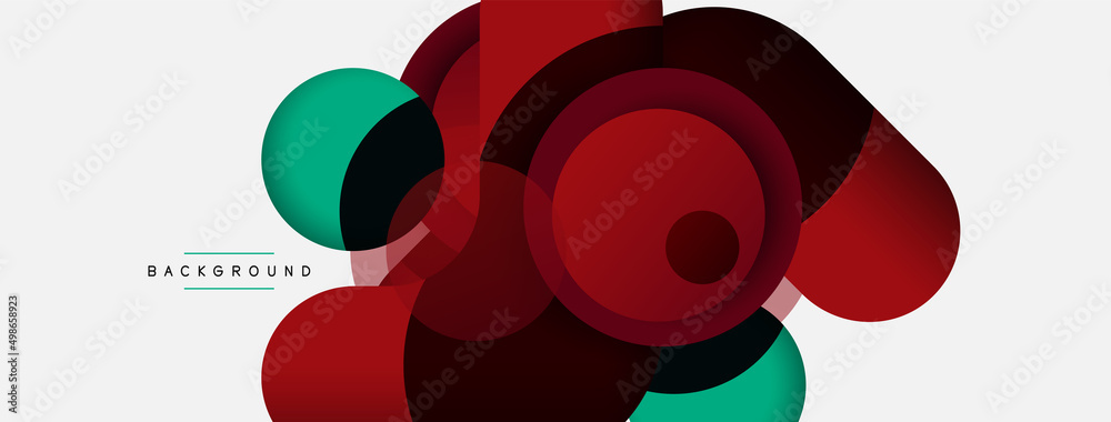 Circle and round shapes abstract background. Vector illustration for wallpaper banner background or landing page Circle and round shapes abstract background. Vector illustration for wallpaper banner background or landing page
