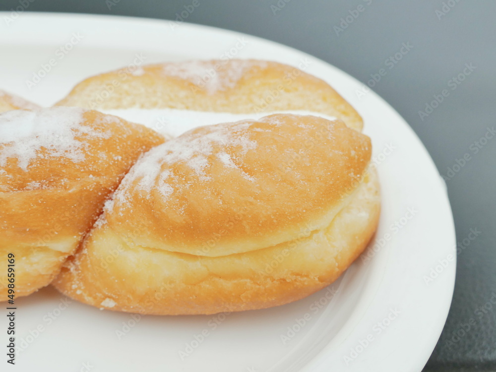 donuts on a plate