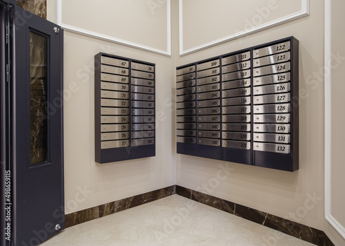 View of the mailboxes