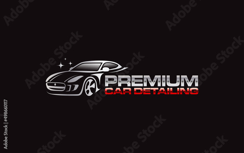 Illustration vector graphic of auto detailing servis logo design template-05