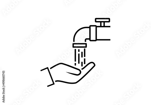 Islamic wudu icon sign. Vector illustration