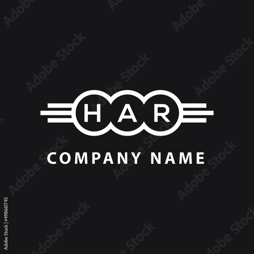 HAR letter logo design on black background. HAR  creative initials letter logo concept. HAR letter design.