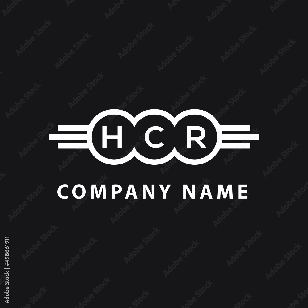 HCR letter logo design on black background. HCR creative initials letter logo concept. HCR letter design. HCR letter logo design on black background. HCR creative initials letter logo concept. HCR letter design.