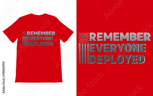 Red Friday T-Shirt Vector Design Vector, Remember Everyone Deployed T-Shirt, Remember Red Friday, Red Friday, Red Friday Gift, Military Gift,