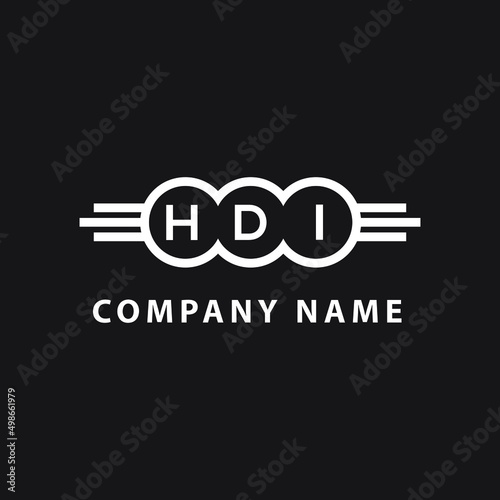 HDI letter logo design on black background. HDI creative initials letter logo concept. HDI letter design.  photo