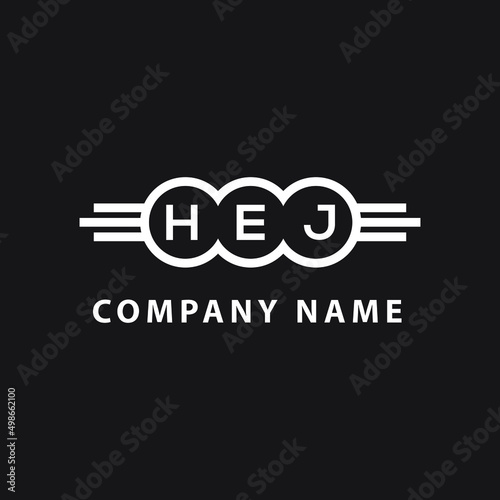 HEJ letter logo design on black background. HEJ creative initials letter logo concept. HEJ letter design. 