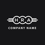 HRA letter logo design on black background. HRA  creative initials letter logo concept. HRA letter design.
