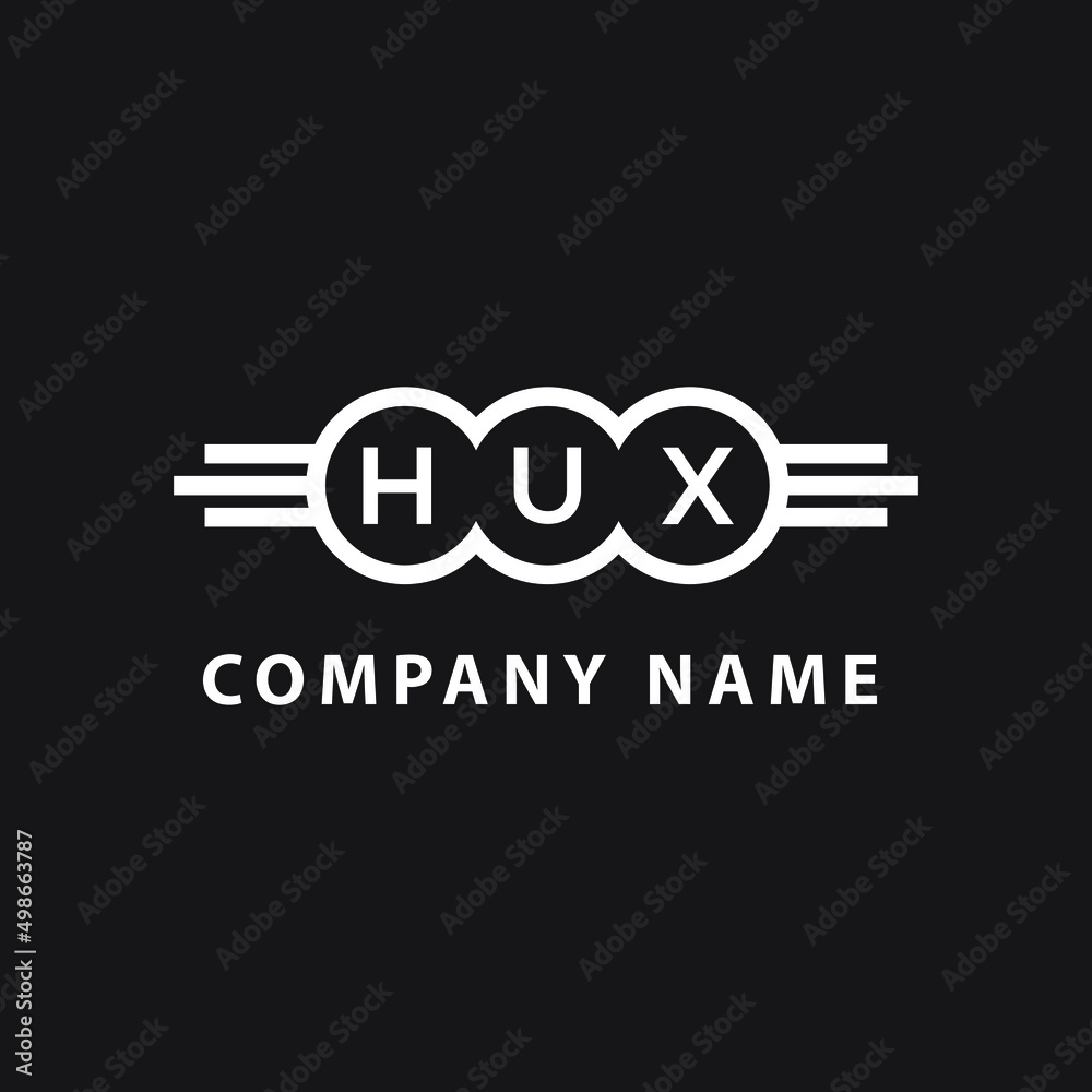 HUX letter logo design on black background. HUX creative initials letter logo concept. HUX letter design. HUX letter logo design on black background. HUX creative initials letter logo concept. HUX letter design.