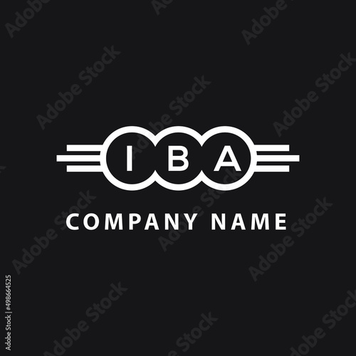 IBA letter logo design on black background. IBA creative circle letter logo concept. IBA letter design.  photo