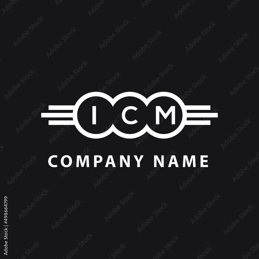ICM letter logo design on black background. ICM creative circle letter logo concept. ICM letter design. ICM letter logo design on black background. ICM creative circle letter logo concept. ICM letter design.
