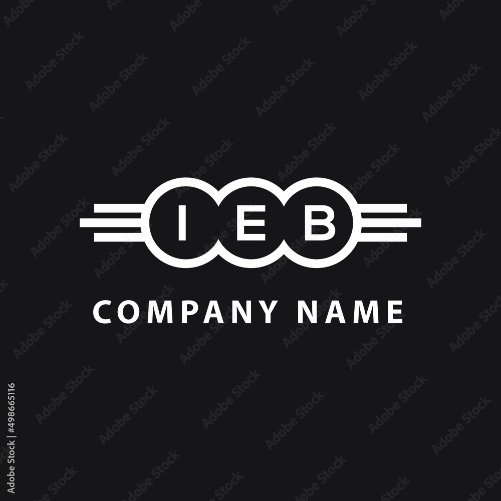 IEB letter logo design on black background. IEB creative circle letter logo concept. IEB letter design. IEB letter logo design on black background. IEB creative circle letter logo concept. IEB letter design.