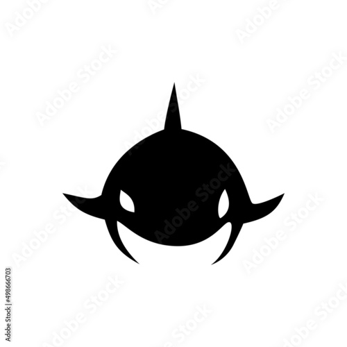 orca logo template vector illustration. killer whale silhouette, sign and symbol