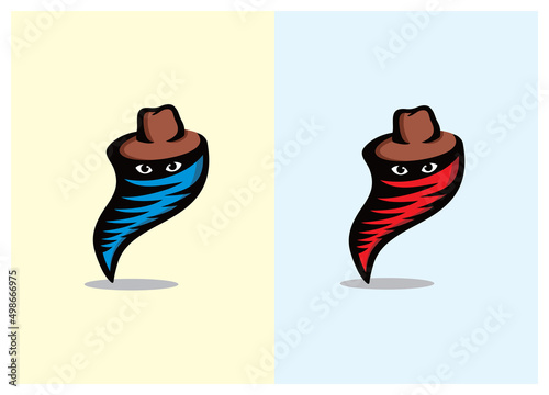 Twister with Hat illusstration design [vector]