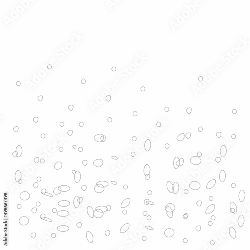 bubbles of fizzy water drink vector isolated on white background. Doodle style