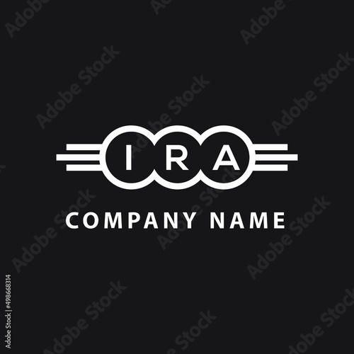 IRA letter logo design on black background. IRA  creative circle letter logo concept. IRA letter design.
