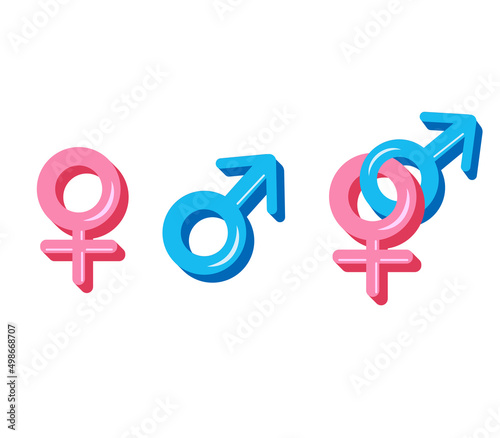 Gender symbol icon for men and women.
