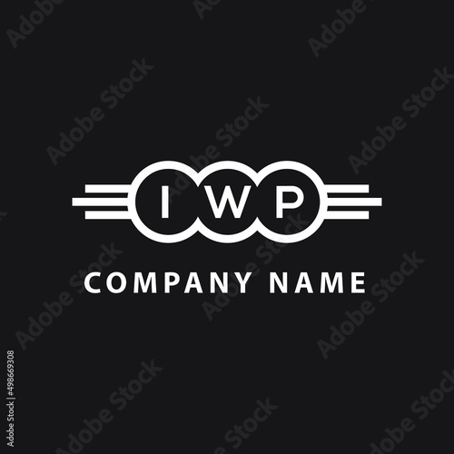 IWP letter logo design on black background. IWP  creative circle letter logo concept. IWP letter design. photo