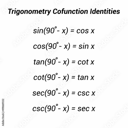 trigonometry cofunction identities in mathematic