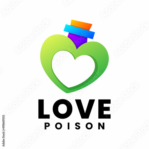 poison love logo design template