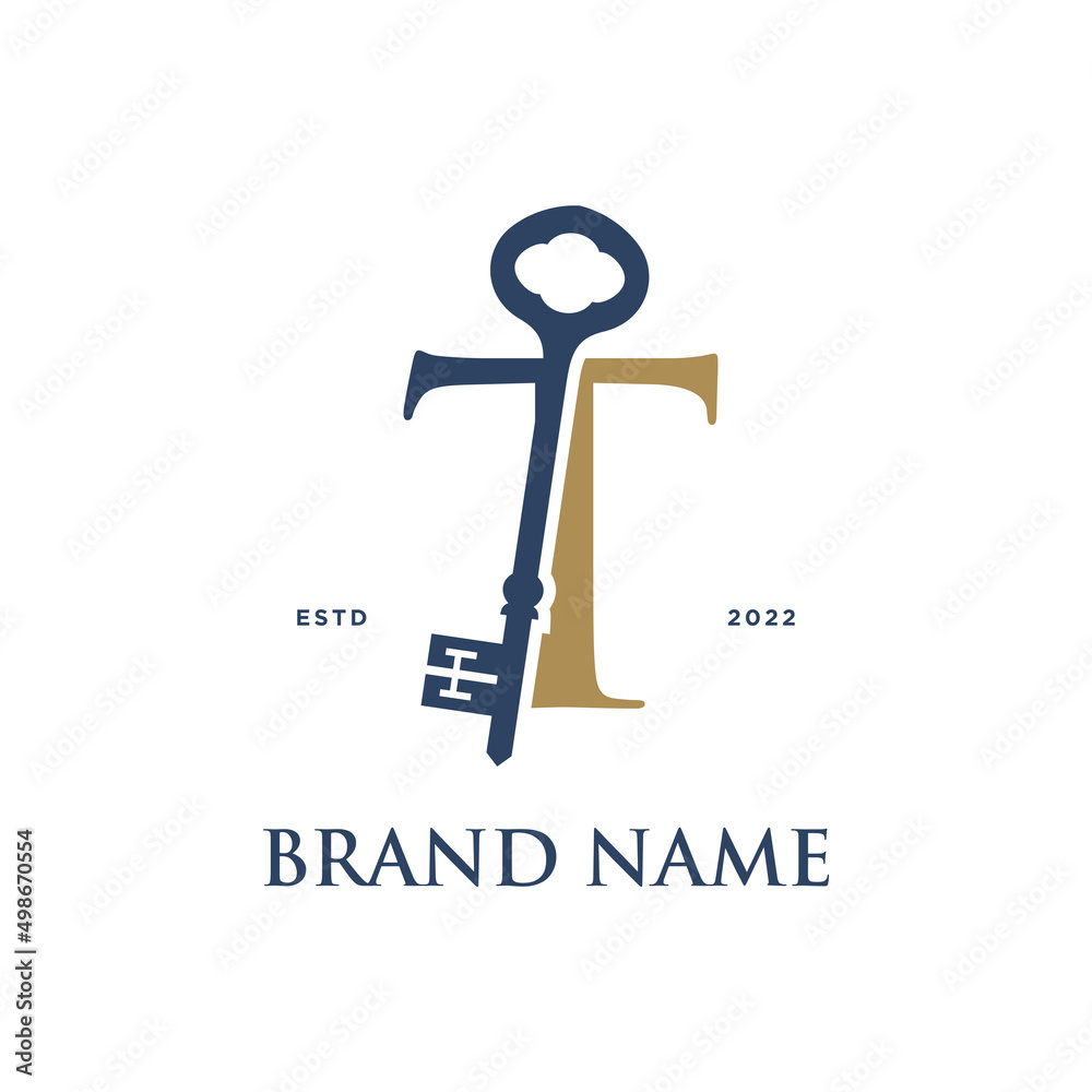 Initial T Elegant Key Initial T Elegant Key