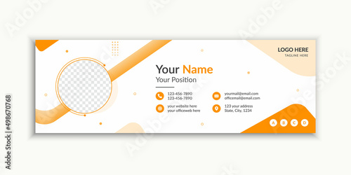 Minimal email signature and creative email footer template