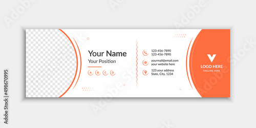 Creative corporate email signature and email footer template layout