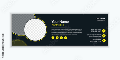 Email signature and email footer template design