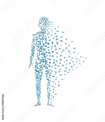 human body formed by congruent triangles The concept of molecular atomic fusion. used in medical science