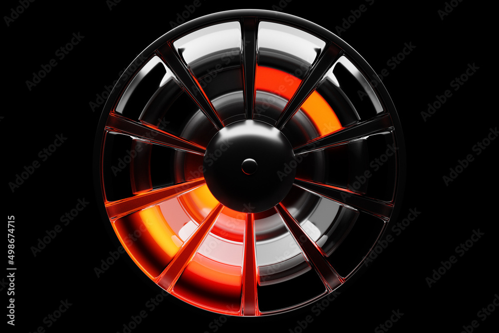 3D illustration  round  control panel icon. High risk concept on speedometer. Credit rating scale