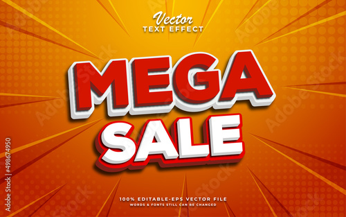 Mega sale text effect editable