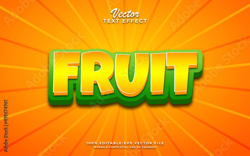 fruit Modern editable text effect design