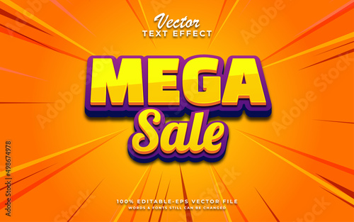 Mega sale editable text effect
