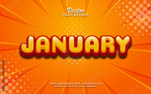 January editable text effects
