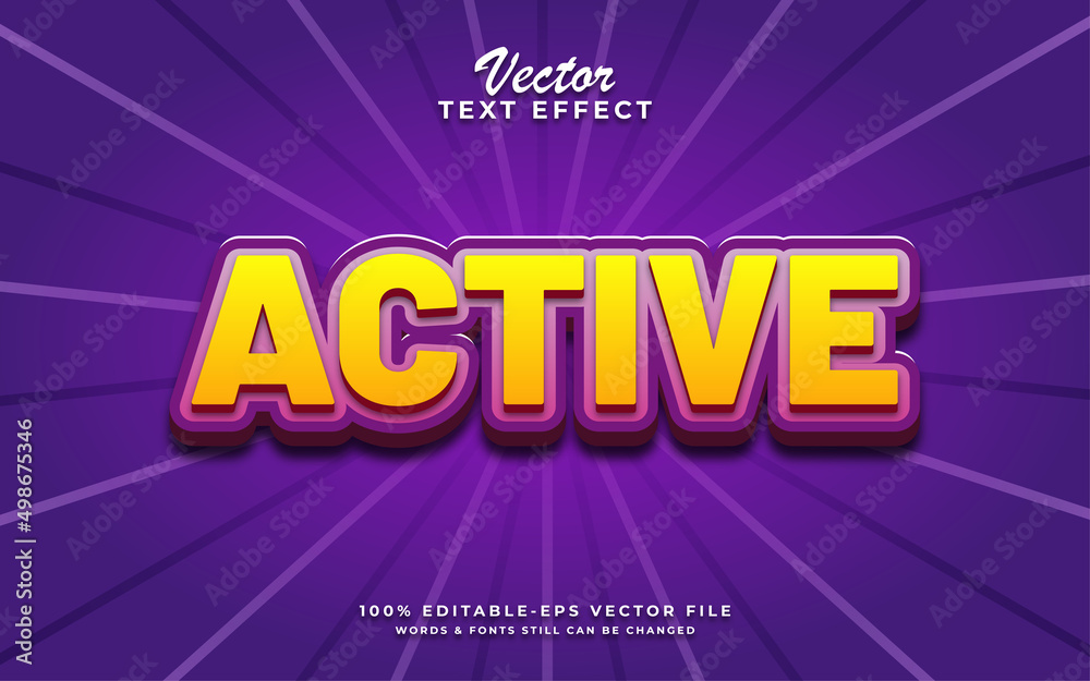 Active  editable text effect