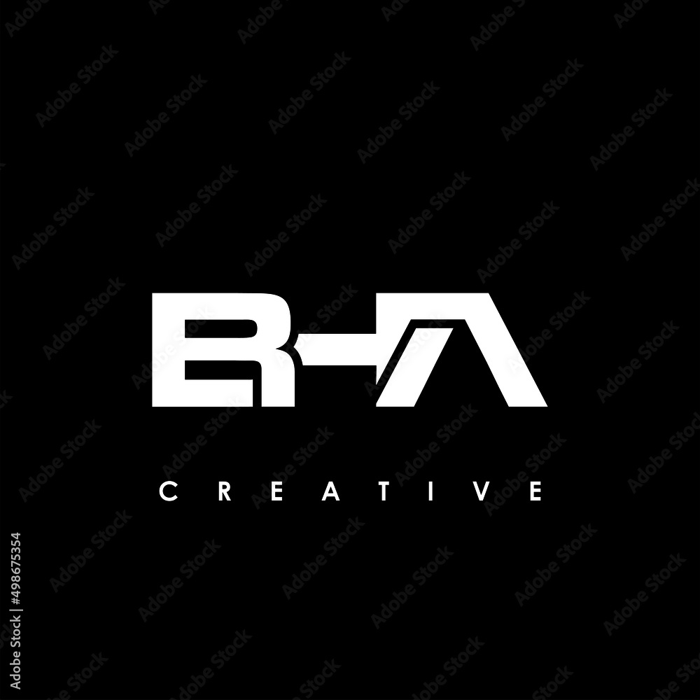 BHA Letter Initial Logo Design Template Vector Illustration